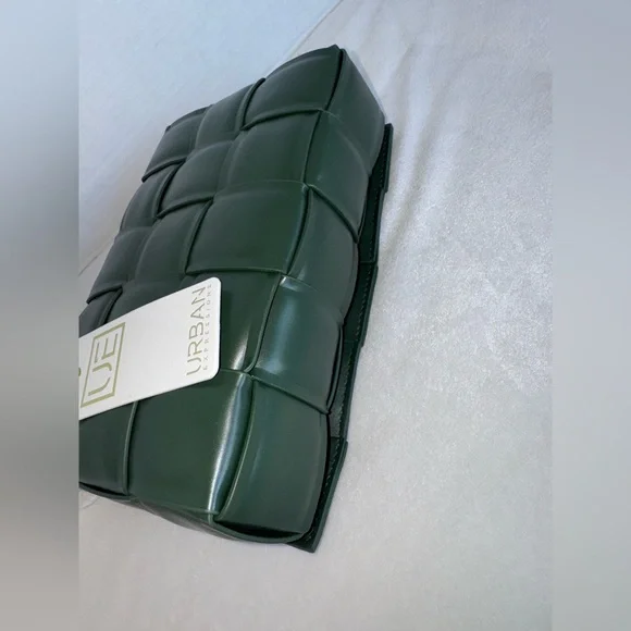 New Urban Expressions Dark Hunter Green Woven Shoulder Women’s Bag Purse-NWT - Picture 11 of 14